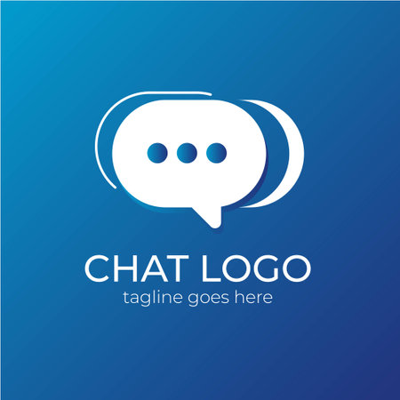 Simple Chat Logo Or Talk Logoのイラスト素材