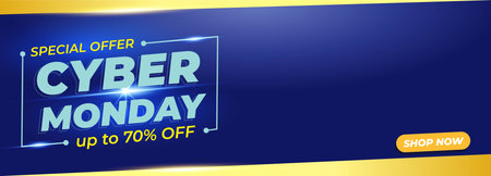 Cyber Monday Sale Banner Websiteのイラスト素材