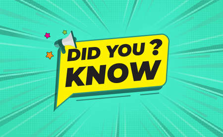 Did you know label sticker with Blue Colourのイラスト素材