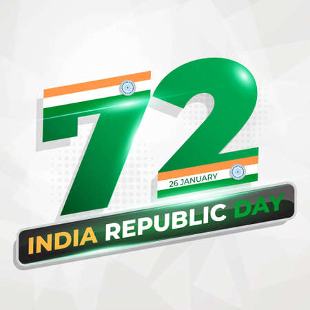 India Republic Day 26 January. Banner Or Background Template For 
Happy Republic Day Of India Celebrationのイラスト素材
