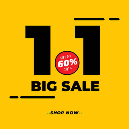 1.1 Shopping Day Sale Banner Promotionのイラスト素材