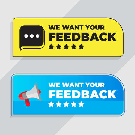 We Want Your Feedback symbol, survey or feedback signのイラスト素材