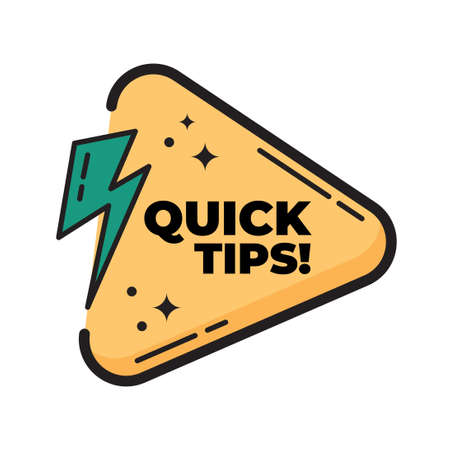 Quick tips, helpful tricks, tooltip, hint for website. banner with useful information. Vector icon of solution, advice. blue speech bubble with outline black&#xA;のイラスト素材