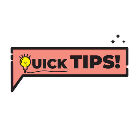 Quick tips, helpful tricks, tooltip, hint for website. banner with useful information. Vector icon of solution, advice. blue speech bubble with outline black&#xA;のイラスト素材