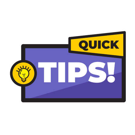 Quick tips, helpful tricks, tooltip, hint for website. banner with useful information. Vector icon of solution, advice. blue speech bubble with outline black&#xA;のイラスト素材