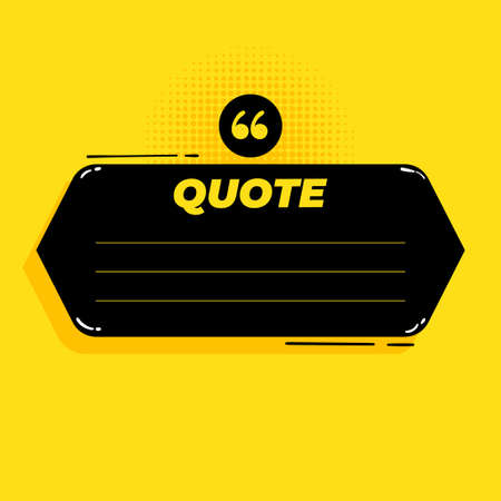 Scribbled comic speech bubbles with hand drawn style, Copy space for quote. Typography design quote chat bubble background. Remark quote text box poster template concept with yellow colourのイラスト素材