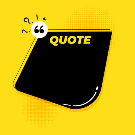 Scribbled comic speech bubbles with hand drawn style, Copy space for quote. Typography design quote chat bubble background. Remark quote text box poster template concept with yellow colourのイラスト素材
