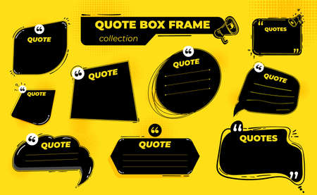 Set of Quote Box Frameのイラスト素材