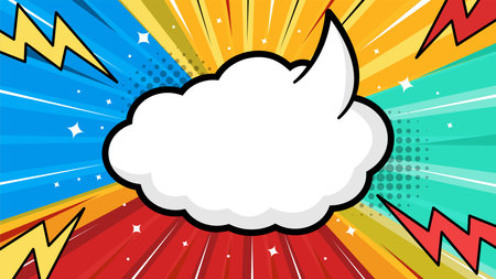 Colorful Comic Zoom with Copy Spaceのイラスト素材
