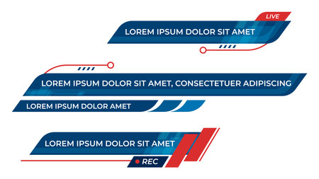 News Lower Thirds Template Packのイラスト素材