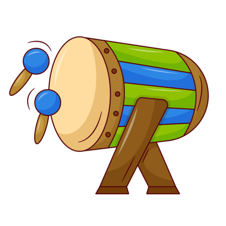 Icon of Bedug Islamic Cartoon Illustrationのイラスト素材