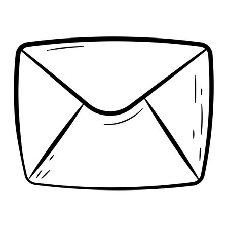 Hand Drawn Icon of Envelope.
Outline Doodle Islamic Icon Collectionsのイラスト素材
