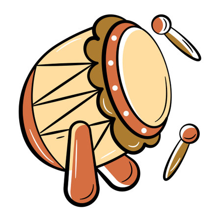 Hand Drawn Color Icon of Bedug.
Doodle Islamic Icon Collectionsのイラスト素材
