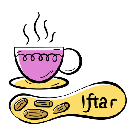 Iftar Hand Drawn Color Icon.
Doodle Islamic Icon Collectionsのイラスト素材