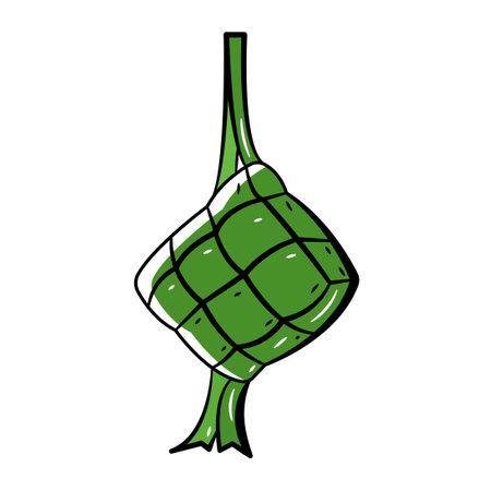 Hand Drawn Color Icon of Ketupat.
Doodle Islamic Icon Collectionsのイラスト素材