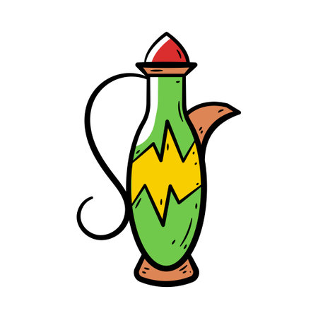Islamic Teapot Hand Drawn Color Icon.
Doodle Islamic Icon Collectionsのイラスト素材