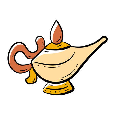Islamic Teapot Hand Drawn Color Icon.
Doodle Islamic Icon Collectionsのイラスト素材