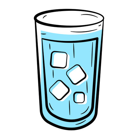 Glass Water Hand Drawn Color Icon.
Doodle Islamic Icon Collectionsのイラスト素材