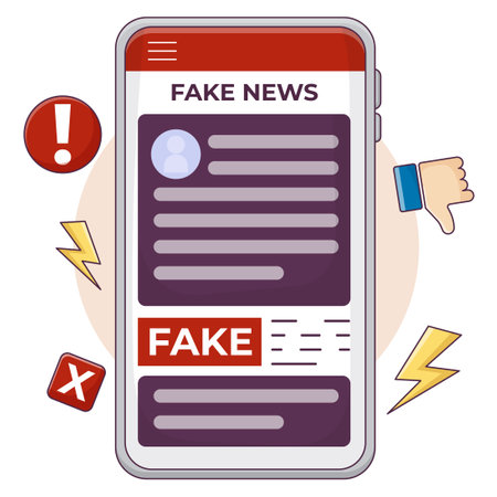 Fake News Concepts, Press, Junk News Content, False information on Online News,  Disinformation in Newspaper. Isolated on White Backgroundのイラスト素材