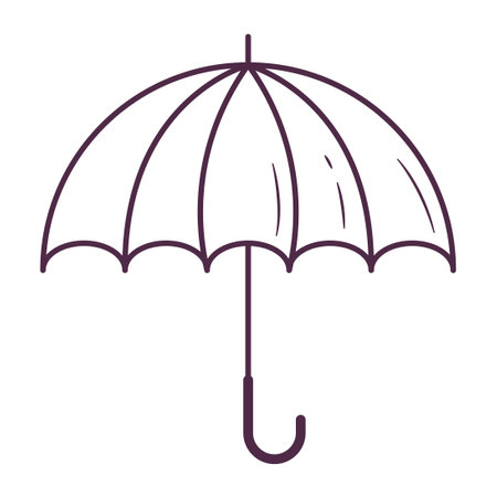 Umbrella, Outline, Icon, Symbol, Illustration, Line, Protection, Element, Protect, Weatherのイラスト素材