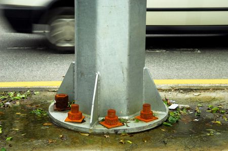 Screw nut firmlyの写真素材