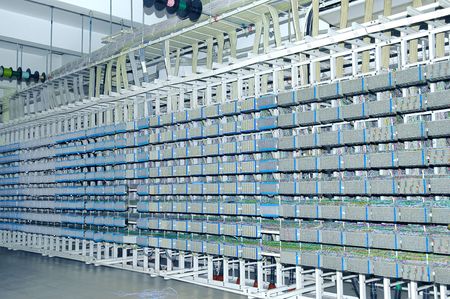 shot of network cables and servers in a technology data center(See more network cables and servers...