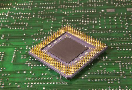 central microprocessors for a computer on a technology fiber optic background 