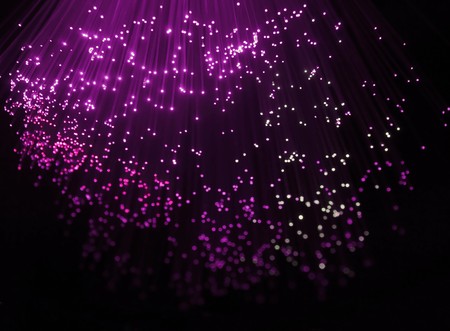 computer data concept with fiber optic for global communication の写真素材