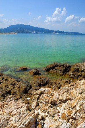 sea and rocks is a beautiful coastline の写真素材