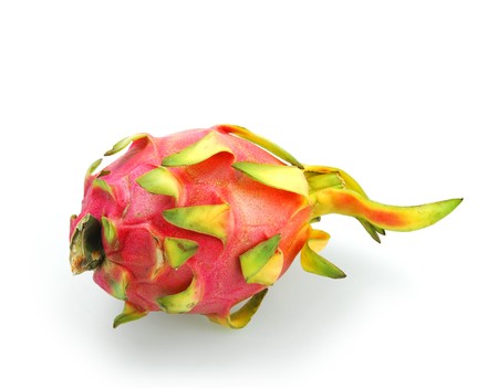 dragon fruit against white background.See more fruit in my portfolio の写真素材