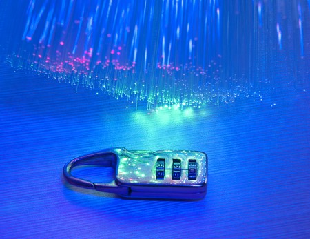 security with fiber optical background の写真素材