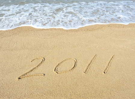 2011 year on sand の写真素材