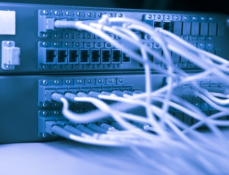 network cables and servers in a technology data center