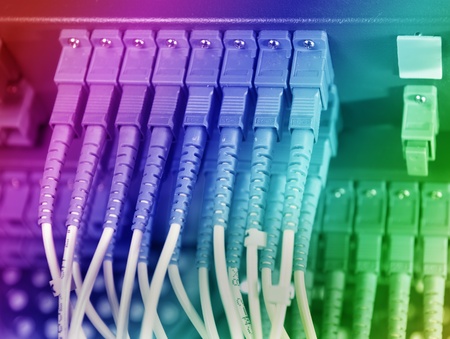 servers in a technology data center の写真素材