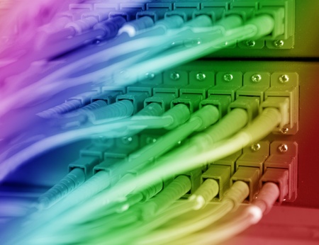 communication and internet network server roomの写真素材