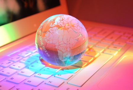 globe with high technology background 