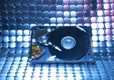 harddisk isolated on with fiber optical background 
の写真素材