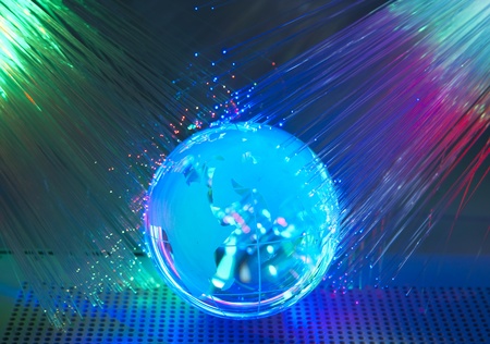 globe with high technology background の写真素材