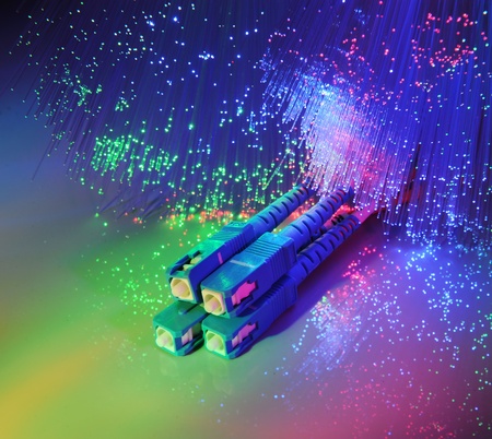 fiber optical network cable の写真素材