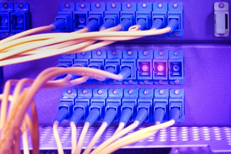 network cables and servers in a technology data center