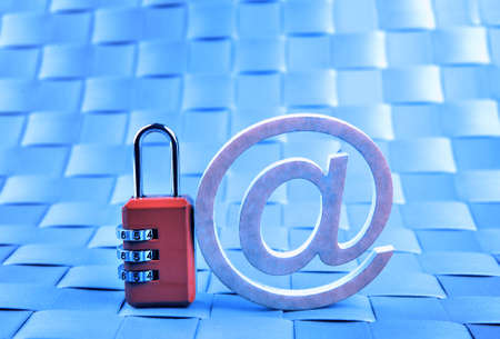 padlock email blue safety internet mailの写真素材