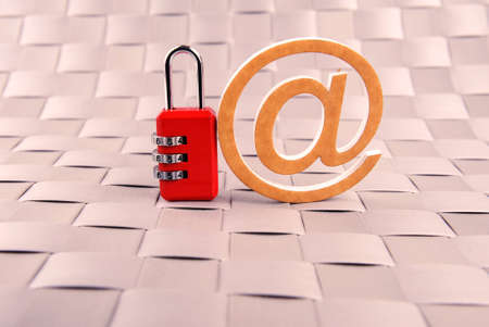 padlock email blue safety internet mailの写真素材
