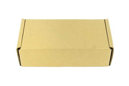empty cardboard box isolated on the white background