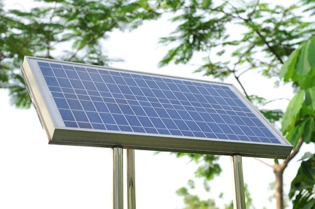 solar panels on the roof
