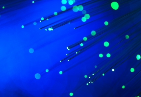 optical fibres dinamic flying from deep on technology backgroundの写真素材