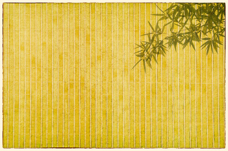 bamboo on old grunge paper texture backgroundの写真素材