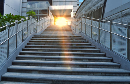 Stairs in the outdoorの写真素材