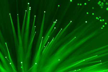 optical fibres dinamic flying from deep on technology backgroundの写真素材