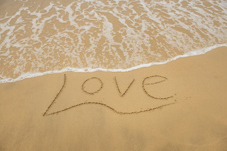 Love in the sandの写真素材
