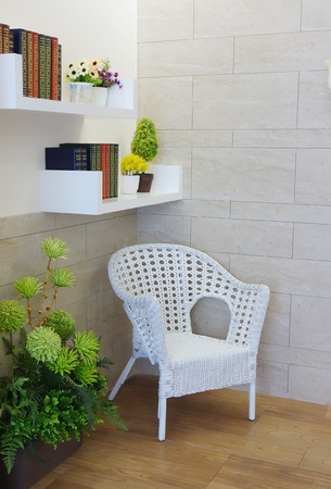 Home library with arm chairのeditorial素材